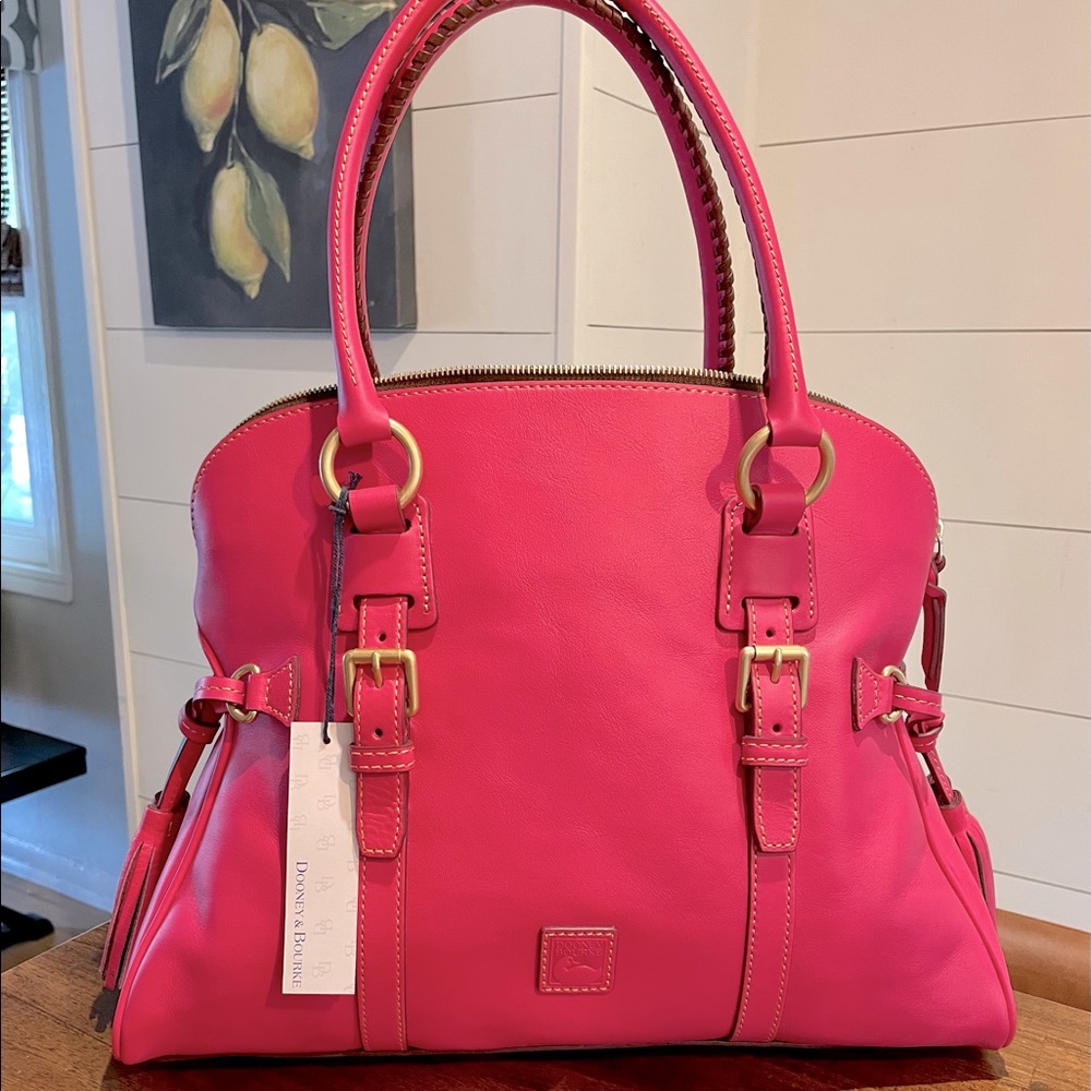 NWT Dooney & Bourke Domed Satchel in Fuchsia!